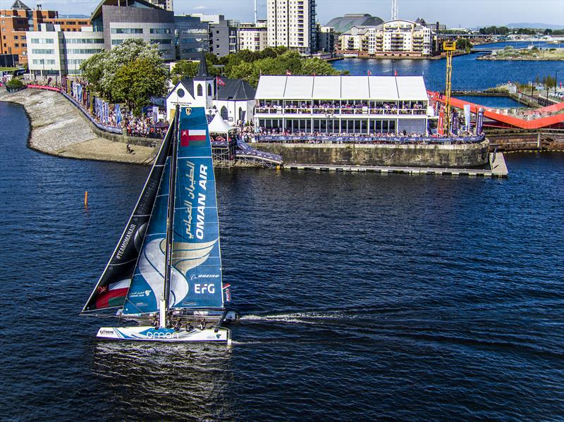 Extreme Sailing Series™ Act 6, Cardiff photo copyright Alex & David Irwin / www.sportography.tv taken at  and featuring the GC32 class