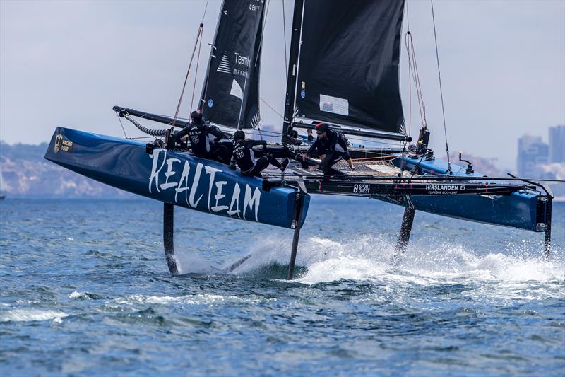 Realteam was on the ascent on day 3 of the GC32 Lagos Cup 2018 photo copyright Jesus Renedo / GC32 Racing Tour taken at  and featuring the GC32 class