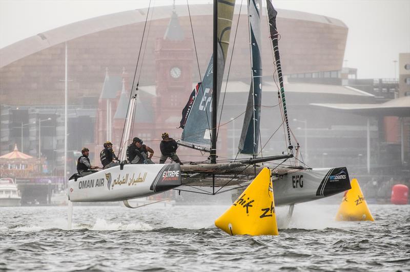 Extreme Sailing Series™ Cardiff 2018 day three photo copyright Vincent Curutchet / Lloyd Images taken at  and featuring the GC32 class