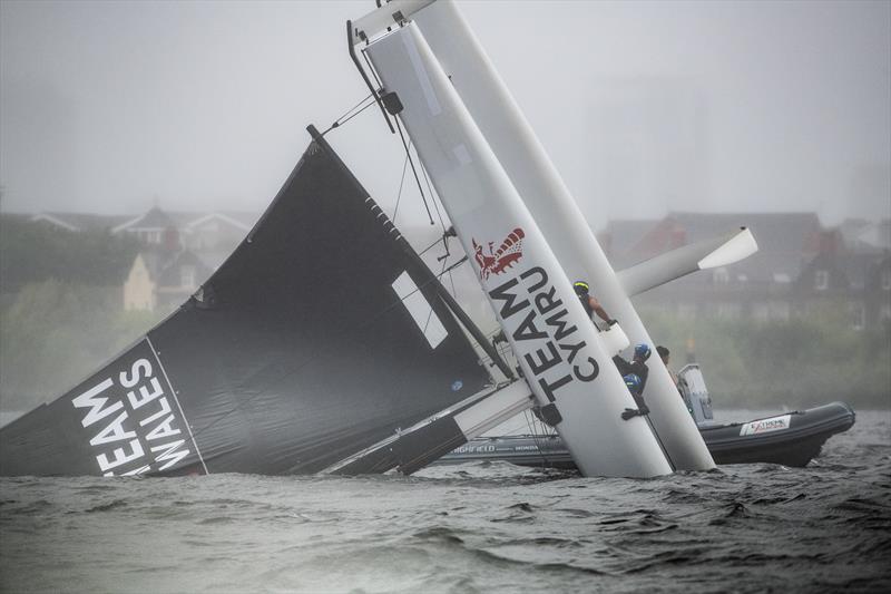 Extreme Sailing Series™ Cardiff 2018 day three photo copyright Vincent Curutchet / Lloyd Images taken at  and featuring the GC32 class