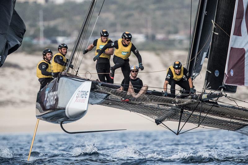 SAP Extreme Sailing Team finish day two on 120 points on the Act 8, Los Cabos, presented by SAP leaderboard. - photo © Lloyd Images