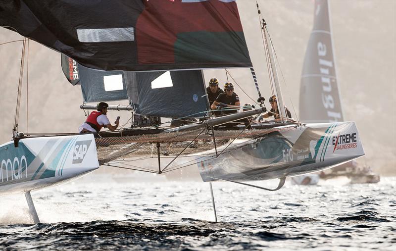 2017 Extreme Sailing Series™ - Despite a commendable effort in the two opening races, Oman Air was unable to catch its adversary Alinghi and finished second for the Act and third for the season photo copyright Lloyd Images taken at  and featuring the GC32 class