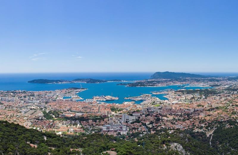 Looking out across Toulon towards an azure Mediterranean photo copyright MétropoleTPM taken at  and featuring the GC32 class