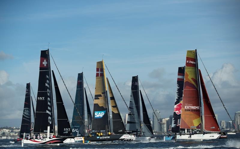 Extreme Sailing Series Act 7, San Diego 2017 - day two - Fleet photo copyright Lloyd Images taken at  and featuring the GC32 class