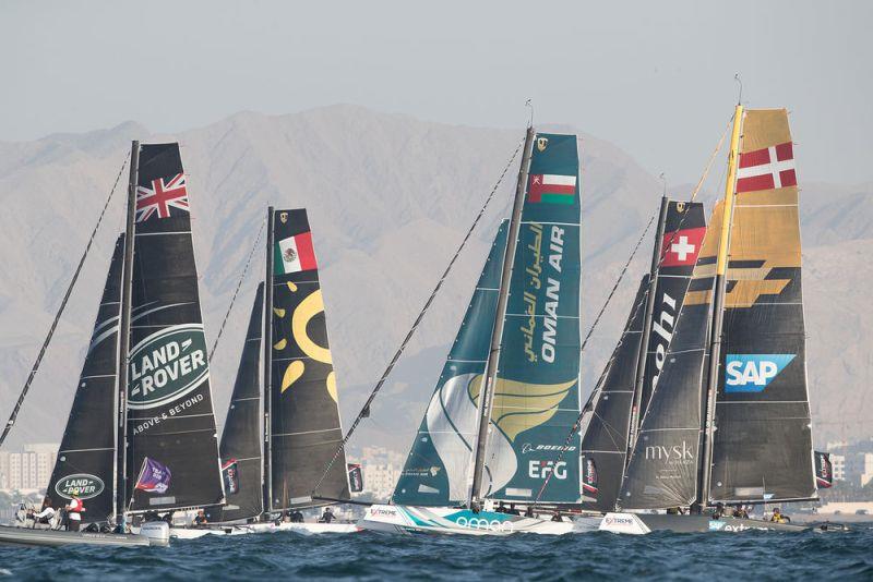 Extreme Sailing Series Act 1, Muscat - day four - Fleet photo copyright Lloyd Images taken at  and featuring the GC32 class