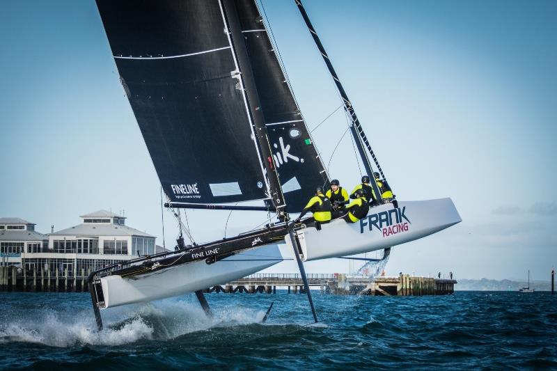 Simon Hull has been campaigning Frank Racing in NZ and Australia for the last two seasons photo copyright Suellen Hurling / livesaildie.com taken at  and featuring the GC32 class
