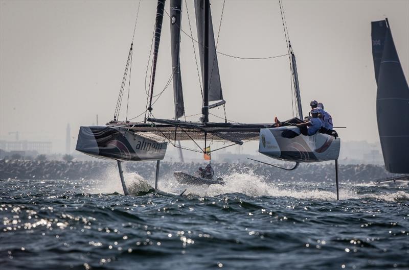 Alinghi hope to improve on their second place at the GC32 Championship in 2017 photo copyright Jesus Renedo / GC32 Championship Oman 2017 taken at  and featuring the GC32 class
