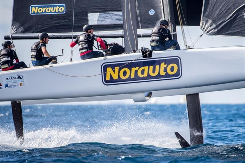 Frank Cammas' Norauto powered by Team France is hoping to repeat their 2016 performance photo copyright Eloi Stichelbaut / Norauto taken at  and featuring the GC32 class