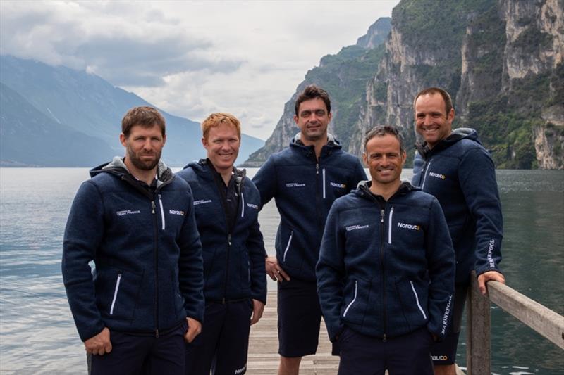 Franck Cammas and his NORAUTO crew Arnaud Jarlegan, Olivier Herledant, Matthieu Vandame, Devan Le Bihan photo copyright Maxime Horlaville taken at  and featuring the GC32 class