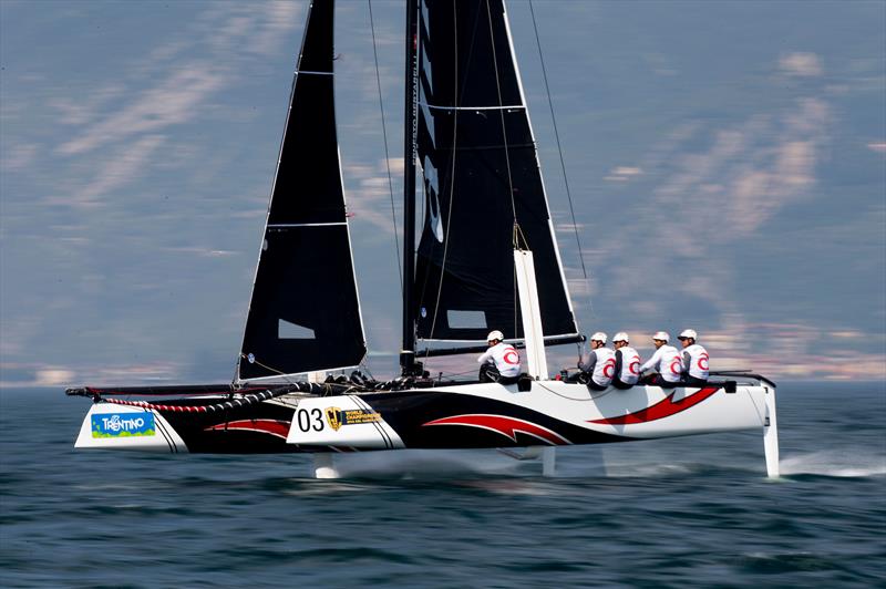 One  point from first overall, Alinghi leads the Owner Driver championship and the ANONIMO Speed Challenge on day 2 of the GC32 World Championship at Garda photo copyright Pedro Martinez / GC32 World Championship taken at Fraglia Vela Riva and featuring the GC32 class