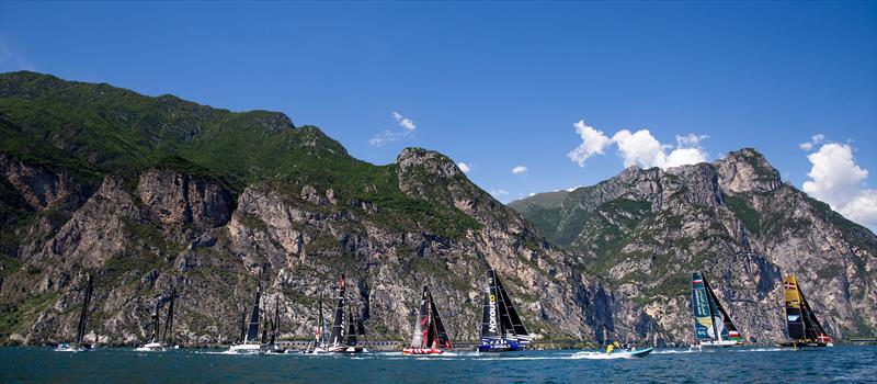 Day 2 of the GC32 World Championship at Garda photo copyright Pedro Martinez / GC32 World Championship taken at Fraglia Vela Riva and featuring the GC32 class