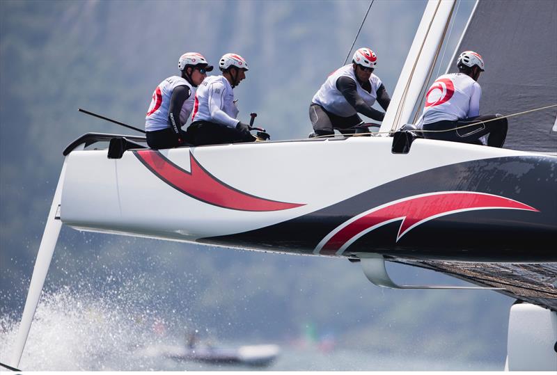 Ernesto Bertarelli and Alinghi continue to dominate the owner-driver ranking on day 3 of the GC32 World Championship at Garda photo copyright Pedro Martinez / GC32 World Championship taken at Fraglia Vela Riva and featuring the GC32 class