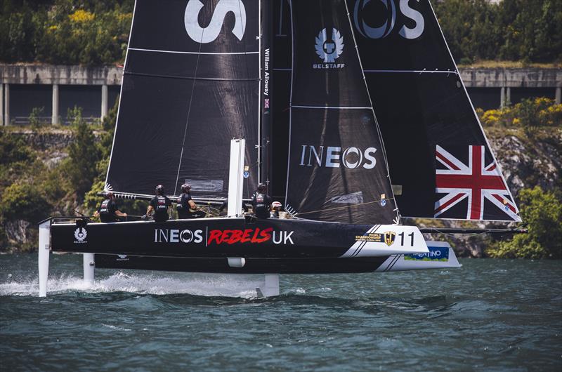 Port tack starts helped INEOS Rebels UK on the final day of the GC32 World Championship at Garda - photo © Pedro Martinez / GC32 World Championship