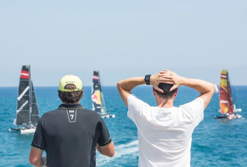 Extreme Sailing Series™ metres in front of the spectators - Barcelona 2017 photo copyright Lloyd Images taken at  and featuring the GC32 class