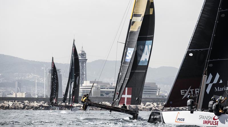 Extreme Sailing Series - Act 3, Barcelona 2018 - Day Two - Fleet photo copyright Lloyd Images taken at  and featuring the GC32 class