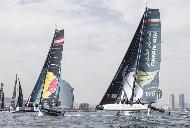 Extreme Sailing Series - Act 3, Barcelona 2018 - Day Two - Red Bull Sailing Team  photo copyright Lloyd Images taken at  and featuring the GC32 class