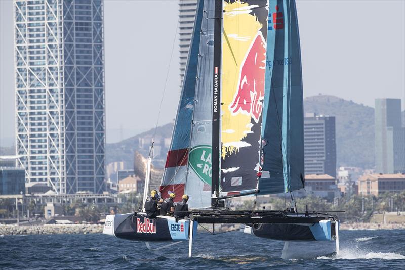 Extreme Sailing Series™ Act 3, Barcelona 2018 - Day Three - Red Bull Sailing Team photo copyright Lloyd Images taken at  and featuring the GC32 class