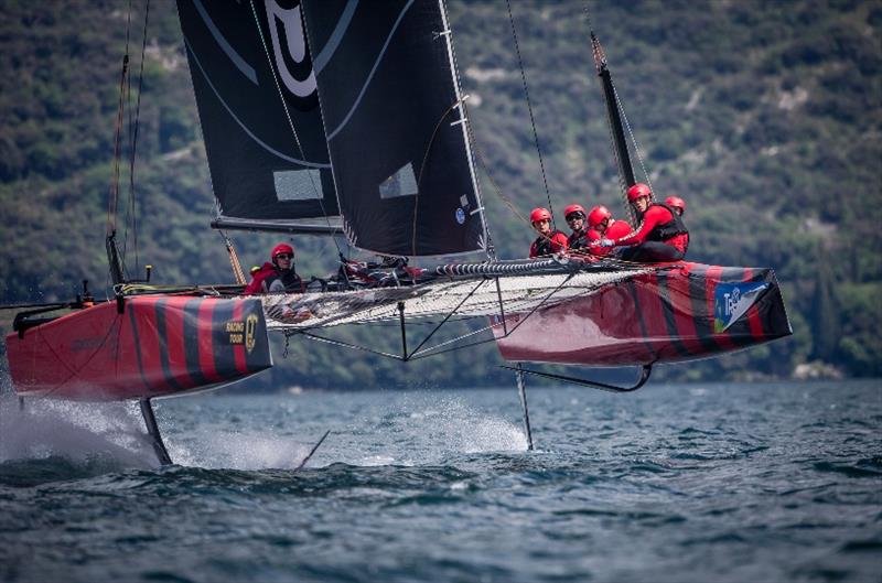Federico Ferioli's Código Rojo Racing competing at last year's GC32 Riva Cup photo copyright Jesus Renedo / GC 32 Racing Tour taken at  and featuring the GC32 class