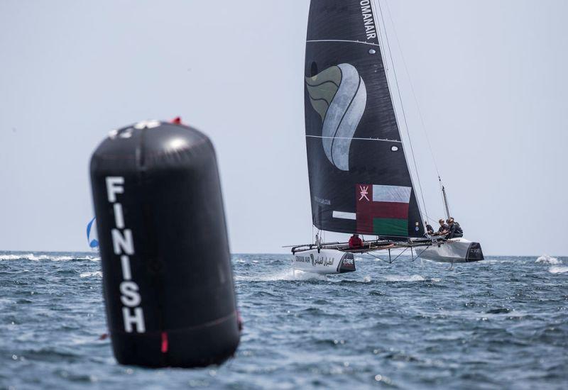 Extreme Sailing Series Act 3, Barcelona 2018 - Day 4 - Oman Air photo copyright Lloyd Images taken at  and featuring the GC32 class