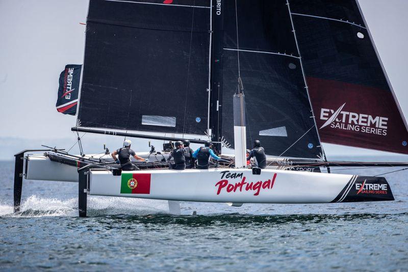 Extreme Sailing Series Act 4, Cascais 2018 - Day 1 - Team Portugal photo copyright Lloyd Images taken at  and featuring the GC32 class