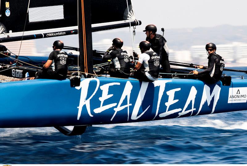 Realteam came home second in the last race on day 2 of the GC32 Racing Tour at the 37 Copa del Rey MAPFRE photo copyright Sailing Energy / GC32 Racing Tour taken at Real Club Náutico de Palma and featuring the GC32 class