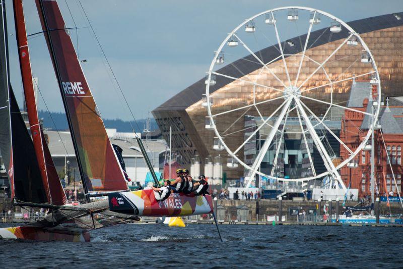 Team Extreme Wales entertained the local crowds on their home waters in Extreme Sailing Series 2017 - photo © Vincent Curutchet / Lloyd Images