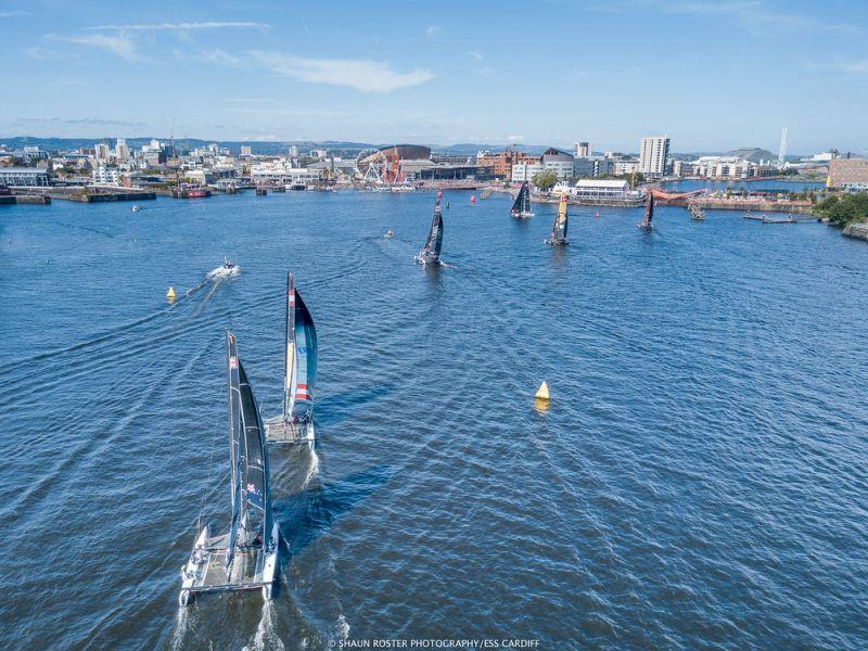 Extreme Sailing Series™ - Cardiff 2017 - Fleet photo copyright Shaun Roster taken at  and featuring the GC32 class