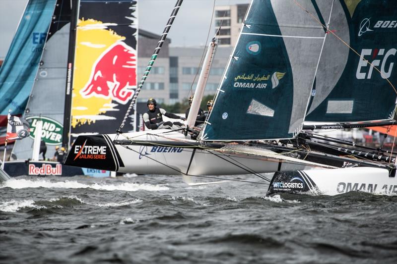 The Extreme Sailing Series 2018 - Act 5 - Oman Air team photo copyright Vincent Curutchet / Lloyd Images taken at  and featuring the GC32 class