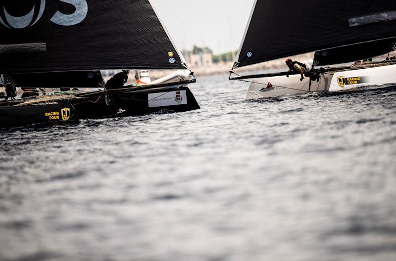 Getting crew weight forward on the final day of the GC32 Villasimius Cup photo copyright Sailing Energy / GC32 Racing Tour taken at  and featuring the GC32 class