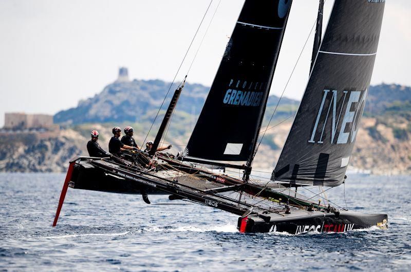 INEOS Team UK claimed third place on the podium despite this only being Ben Ainslie's second GC32 event (final day of the GC32 Villasimius Cup) - photo © Sailing Energy / GC32 Racing Tour