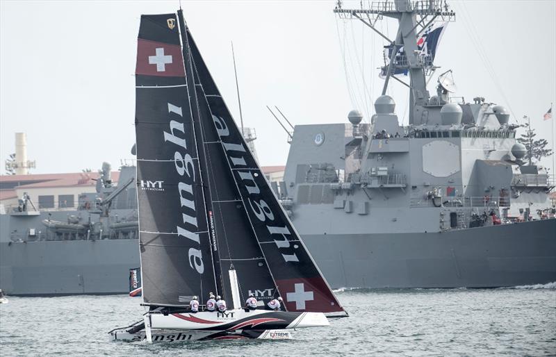 Extreme Sailing Series 2017. Act 8. San Diego, California, USA. Alinghi team shown here in action. - photo © Lloyd Images