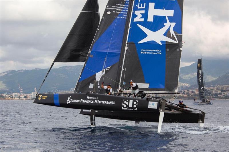 The Métropole Toulon Provence Méditerranée GC32 goes flying photo copyright Olivier Pastor taken at  and featuring the GC32 class