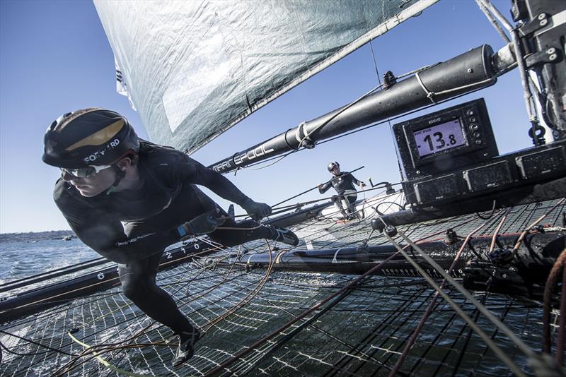 Extreme Sailing Series™ San Diego 2018 - Day two - Oman Air photo copyright Lloyd Images taken at  and featuring the GC32 class