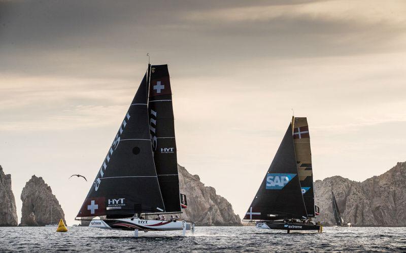 Extreme Sailing Series Act 8, Los Cabos 2017 - Day 2 - Alinghi and SAP Extreme Sailing Team photo copyright Lloyd Images taken at  and featuring the GC32 class