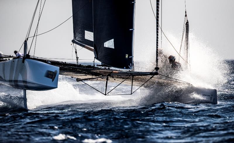 Touch down! Wet ride on the US GC32 Argo - GC32 Racing Tour - photo © Sailing Energy / GC32 Racing Tour