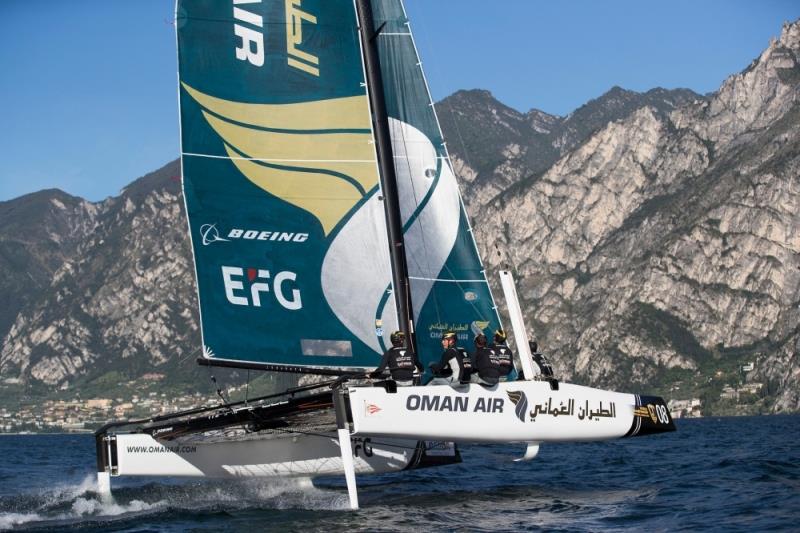 Team Oman Air racing at the GC32 2018 World Championships photo copyright Lloyd Images taken at  and featuring the GC32 class
