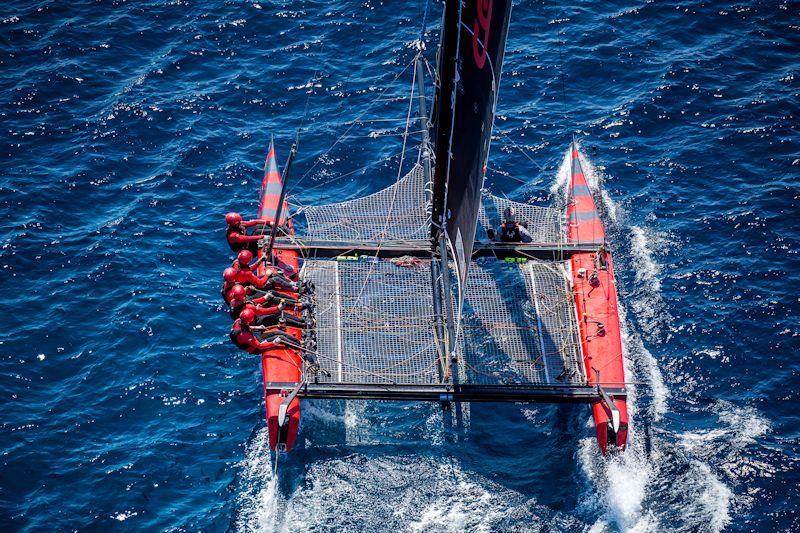 Argentina's Codigo Rojo Racing had an outstanding opening day at the GC32 Villasimius Cup - photo © Sailing Energy / GC32 Racing Tour