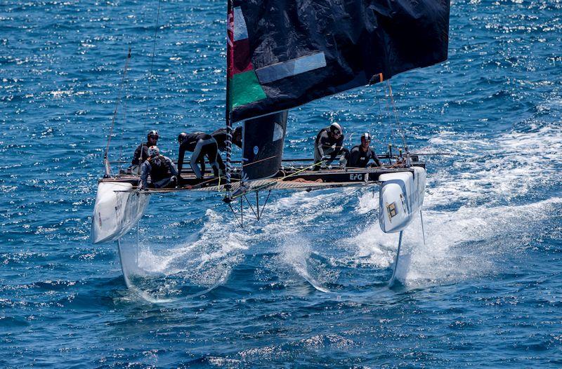 The Adam Minoprio-skippered Oman Air looked threatening on day 1 of the GC32 Villasimius Cup - photo © Sailing Energy / GC32 Racing Tour
