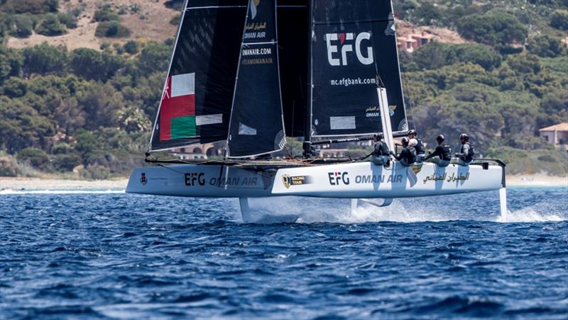 Skippered by former Match Racing World Champion Adam Minoprio, Oman Air won the opening event of the 2019 GC32 Racing Tour in Villasimius photo copyright Sailing Energy / GC32 Racing Tour taken at  and featuring the GC32 class