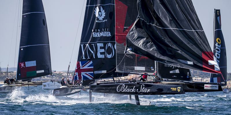This is only the second ever GC32 Racing Tour event for Christian Zuerrer's Black Star Sailing Team on day 2 of the GC32 World Championship at Lagos photo copyright Jesus Renedo / Sailing Energy / GC32 Racing Tour taken at  and featuring the GC32 class