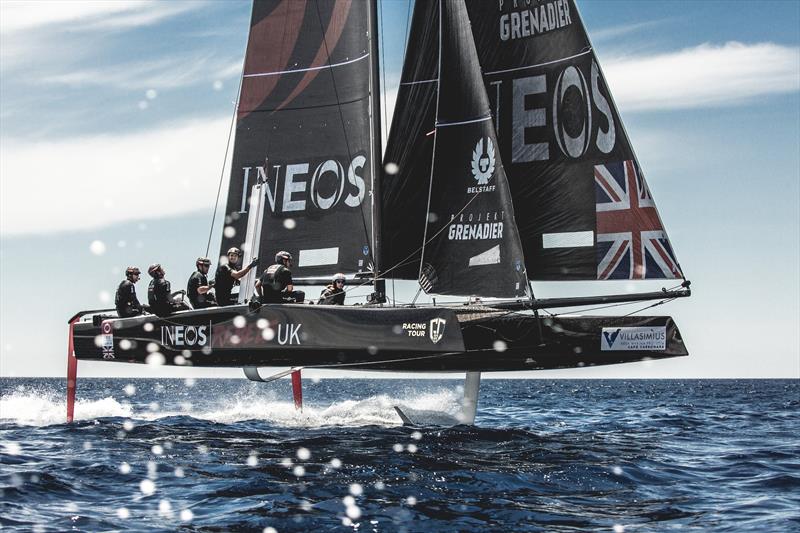 INEOS is the title sponsor of INEOS Team UK with two of the INEOS group Projekt Grenadier and Belstaff as main partners photo copyright Harry KH / INEOS TEAM UK taken at Royal Yacht Squadron and featuring the GC32 class