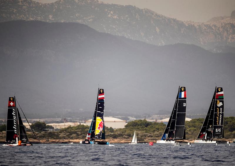 Leeward gate rounding today. - 38 Copa del Rey MAPFRE - photo © Sailing Energy / GC32 Racing Tour