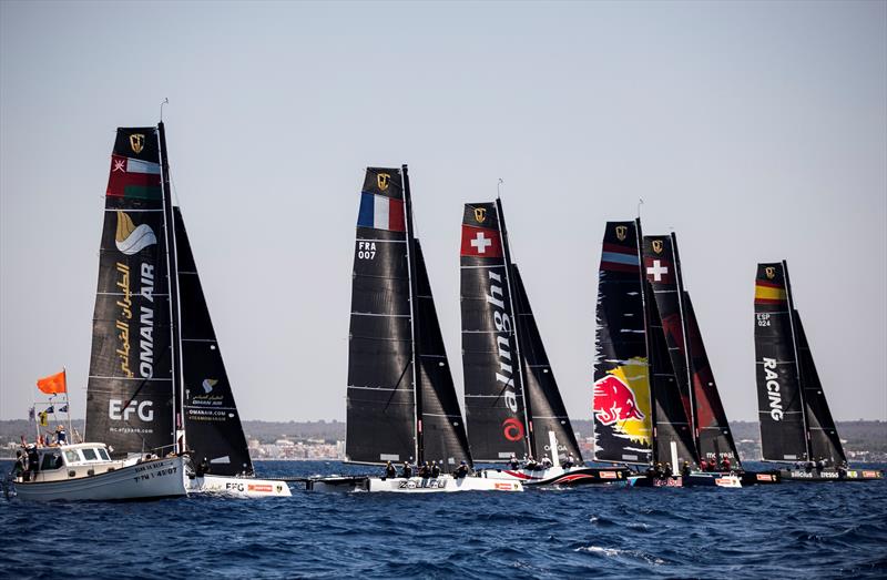 Upwind starts were the order for day three of GC32 competition at Copa del Rey MAPFRE photo copyright Tomas Moya / Sailing Energy / GC32 Racing Tour taken at Real Club Náutico de Palma and featuring the GC32 class