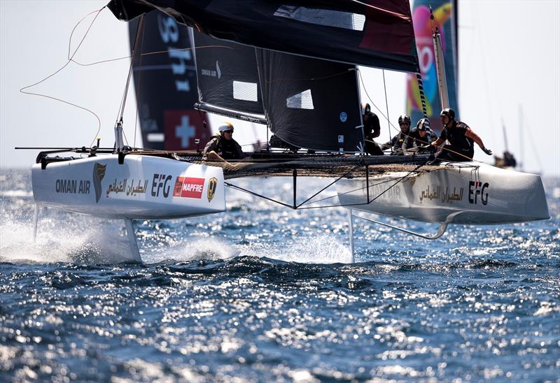 Oman Air on her way to Copa del Rey MAPFRE victory photo copyright Tomas Moya / Sailing Energy / World Sailing / GC32 Racing Tour taken at Real Club Náutico de Palma and featuring the GC32 class