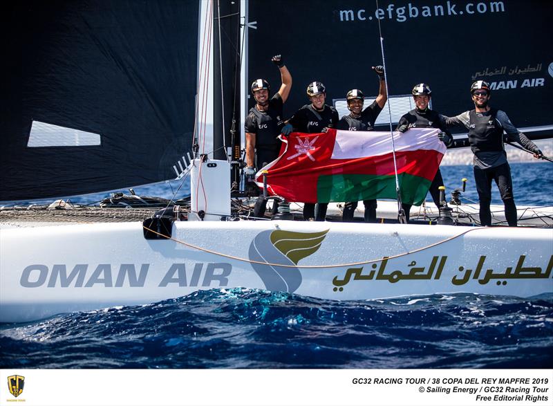 Oman Air scores her second 2019 GC32 Racing Tour victory. - Copa del Rey MAPFRE photo copyright Tomas Moya / Sailing Energy / GC32 Racing Tour taken at Real Club Náutico de Palma and featuring the GC32 class