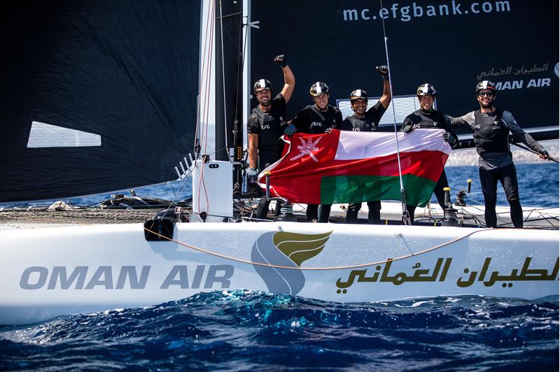 Oman Air scores her second 2019 GC32 Racing Tour victory. - Copa del Rey MAPFRE photo copyright Tomas Moya / Sailing Energy / GC32 Racing Tour taken at Real Club Náutico de Palma and featuring the GC32 class