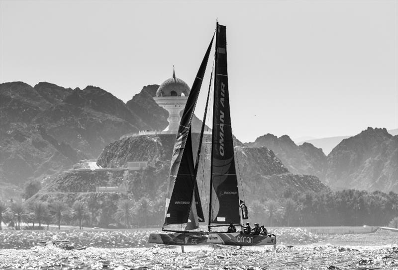 Racing off Oman's dramatic coast - Extreme Sailing Series 2017 - photo © Lloyd Images