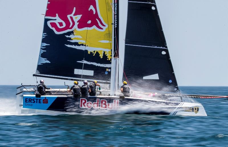 Austrian Olympic legend Roman Hagara's Red Bull Sailing Team currently lies third overall in the 2019 GC32 Racing Tour. - photo © Jesus Renedo / Sailing Energy / GC32 Racing Tour