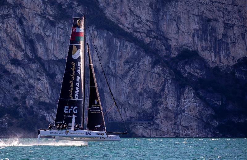 The Adam Minoprio-helmed Oman Air has won two events this season and is overall leader, tied on points with Alinghi photo copyright Jesus Renedo / Sailing Energy / GC32 Racing Tour taken at  and featuring the GC32 class