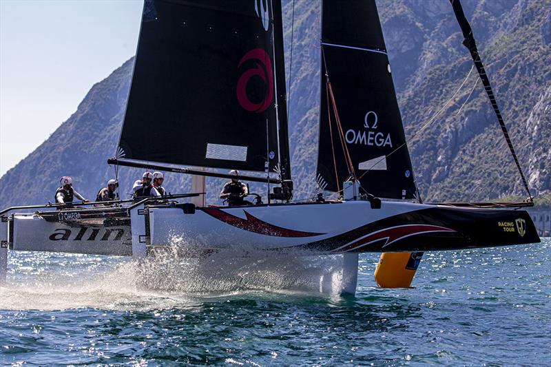 GC32 World Champions Alinghi lead after day one of the GC32 Riva Cup photo copyright Jesus Renedo / Sailing Energy / GC32 Racing Tour taken at  and featuring the GC32 class